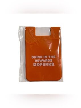Dunkin Donuts Orange Silicone Card Holder for Smartphones